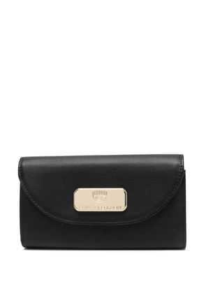 Chiara Ferragni logo-plaque jewellery bag - Black