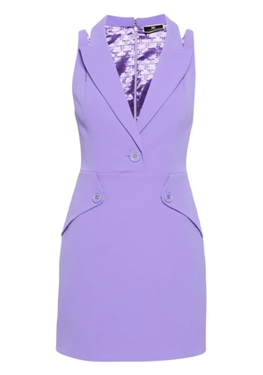 Elisabetta Franchi crepe mini dress - Purple