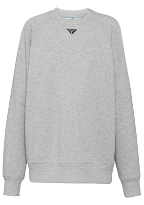Prada triangle-logo sweatshirt - Grey
