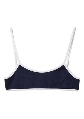 Miu Miu technical-knit swimsuit top - Blue