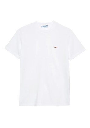 Prada enamel triangle logo T-shirt - White