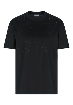 Emporio Armani crystal-embellished T-shirt - Black