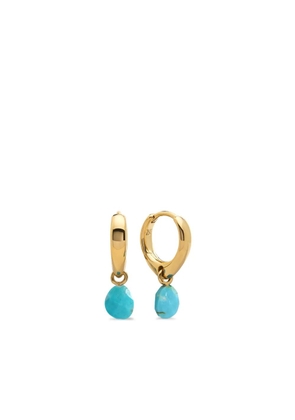 Monica Vinader turquoise-drop huggie earrings - Gold