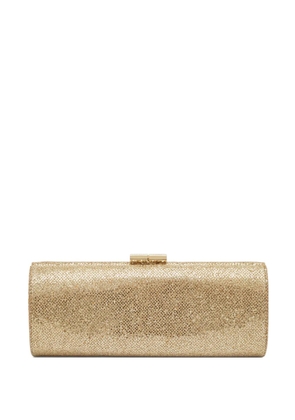 Jimmy Choo Pre-Owned tube glitter clutch - Gold