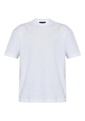 Giorgio Armani embroidered crew-neck T-shirt - White