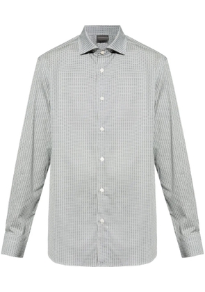 Emporio Armani geometric-print shirt - White