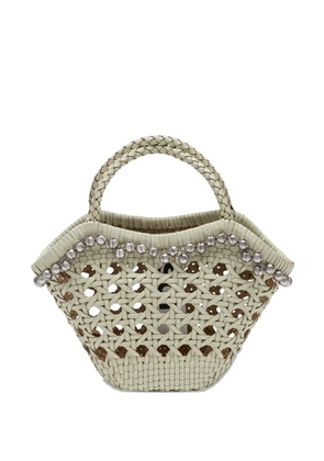 Osoi Lip braided-handle tote bag - Neutrals