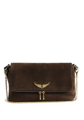 Zadig&Voltaire Rocky II wings-detail chain-strap satchel bag - Brown