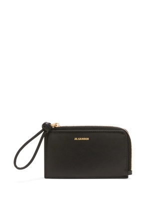 Jil Sander logo-lettering leather wallet - Black