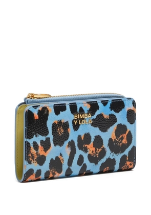 Bimba y Lola textured leopard print purse - Blue