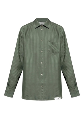 Golden Goose pinstripe buttoned-cuff shirt - Green