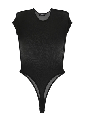 WARDROBE.NYC sheer cap-sleeve bodysuit - Black