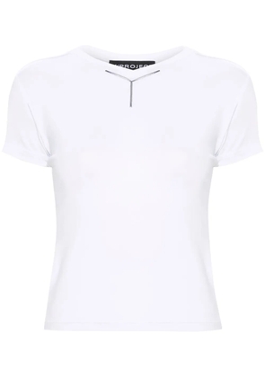 Y/Project logo-appliqué T-shirt - White