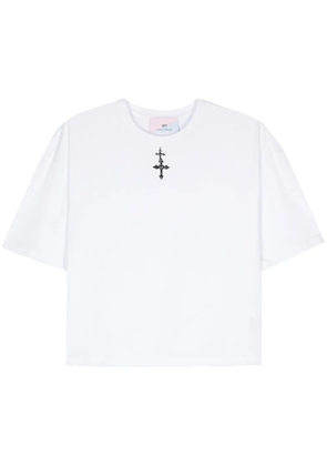 Chiara Ferragni cross-charm cotton T-shirt - White