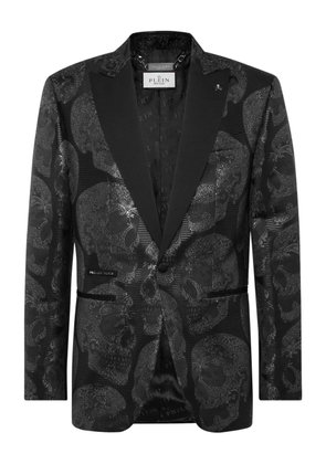 Philipp Plein skull jacquard blazer - Black
