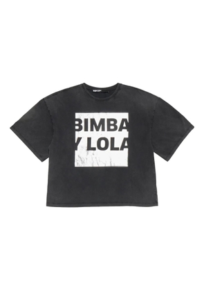 Bimba y Lola graphic print oversized T-shirt - Black