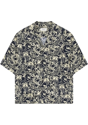 Laneus Boxy bowling shirt - Black