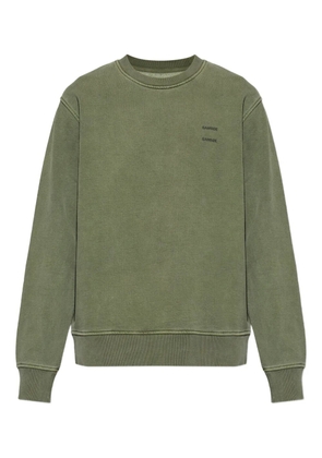SAMSOE SAMSOE logo-print crew-neck sweatshirt - Green
