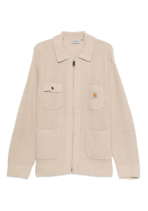 Carhartt WIP logo patch zip chore cardigan - Neutrals