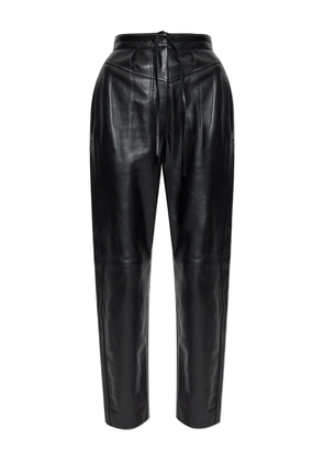 IRO drawstring leather trousers - Black