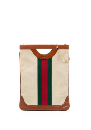 Gucci Pre-Owned 2016-2025 Canvas Web satchel - Brown