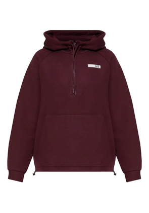 Ea7 Emporio Armani long-sleeve half-zip hoodie - Red