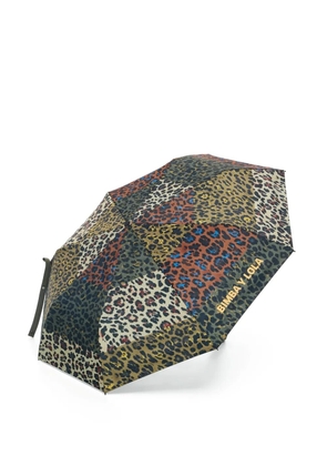 Bimba y Lola leopard-print umbrella - Green