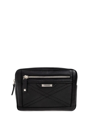 Iceberg quilted zip leather belt bag - Black