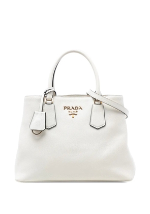Prada Pre-Owned 2013-2025 Vitello Daino Open Convertible Tote satchel - White