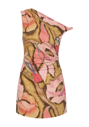 SIR. abstract-print mini dress - Neutrals