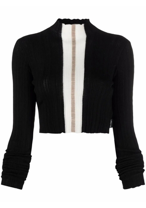 Palm Angels mock-neck cropped jumper - Black