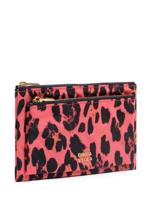 Bimba y Lola leopard-print zip-around purse - Pink