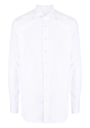 Lardini poplin button-up cotton shirt - White