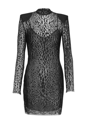 Balmain leopard-print bodycon dress - Black