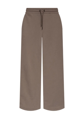 Emporio Armani drawstring embroidered sweatpants - Brown