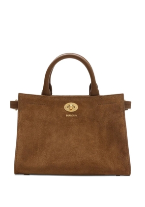 Burberry mini Cotswolds check-engraved tote bag - Brown