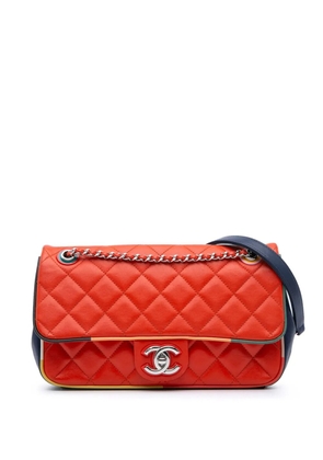 CHANEL Pre-Owned 2016-2017 Medium Quilted Lambskin Cuba Color Flap crossbody bag - Blue