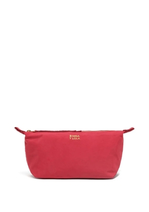 Bimba y Lola logo-strap make-up bag - Red