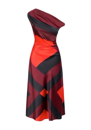 STAUD Phare one-shoulder midi dress - Red