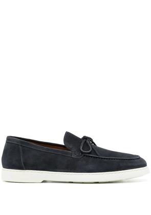 Doucal's lace-up suede loafers - Blue