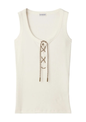 Burberry adjustable-drawcord tank top - Neutrals