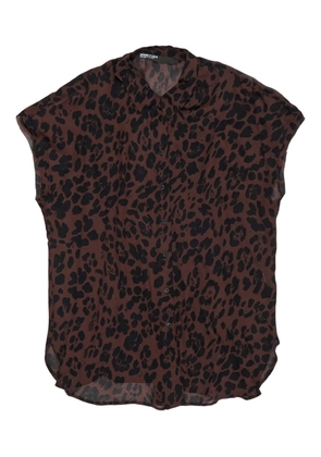 Bimba y Lola leopard-pattern buttoned shirt - LEOPARD BIG DARK BROWN