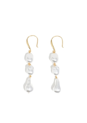 Bimba y Lola faux-pearl drop earrings - Gold