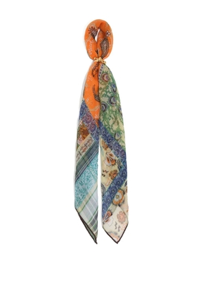 Bimba y Lola Paisley Print silk keyring scarf - Orange