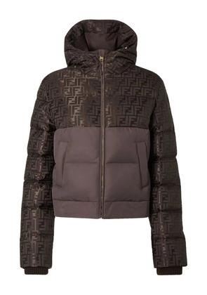 FENDI monogram hooded jacket - Brown