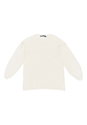 Bimba y Lola balloon-sleeve eyelet-detail sweater - Neutrals