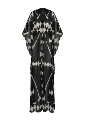 Johanna Ortiz Secret Garden geometric maxi dress - Black