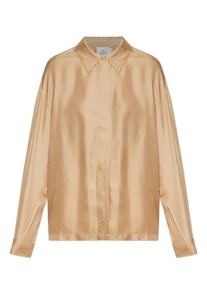 MUNTHE satin long-sleeve shirt - Neutrals