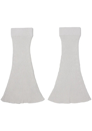 OUR LEGACY ribbed-knit cotton gaiters - Grey