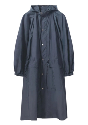 LEMAIRE hooded single-breasted raincoat - Blue
